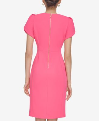 Women's Tulip-Sleeve Sheath Dress