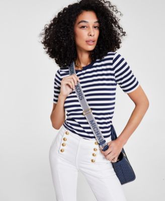 Michael Kors - Women's Striped Chain-Neck Top