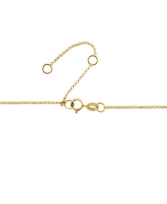 EFFY&reg; Onyx & Diamond (1/5 ct. t.w.) Heart Halo Pendant Necklace in 14k Gold, 16" + 2" extender