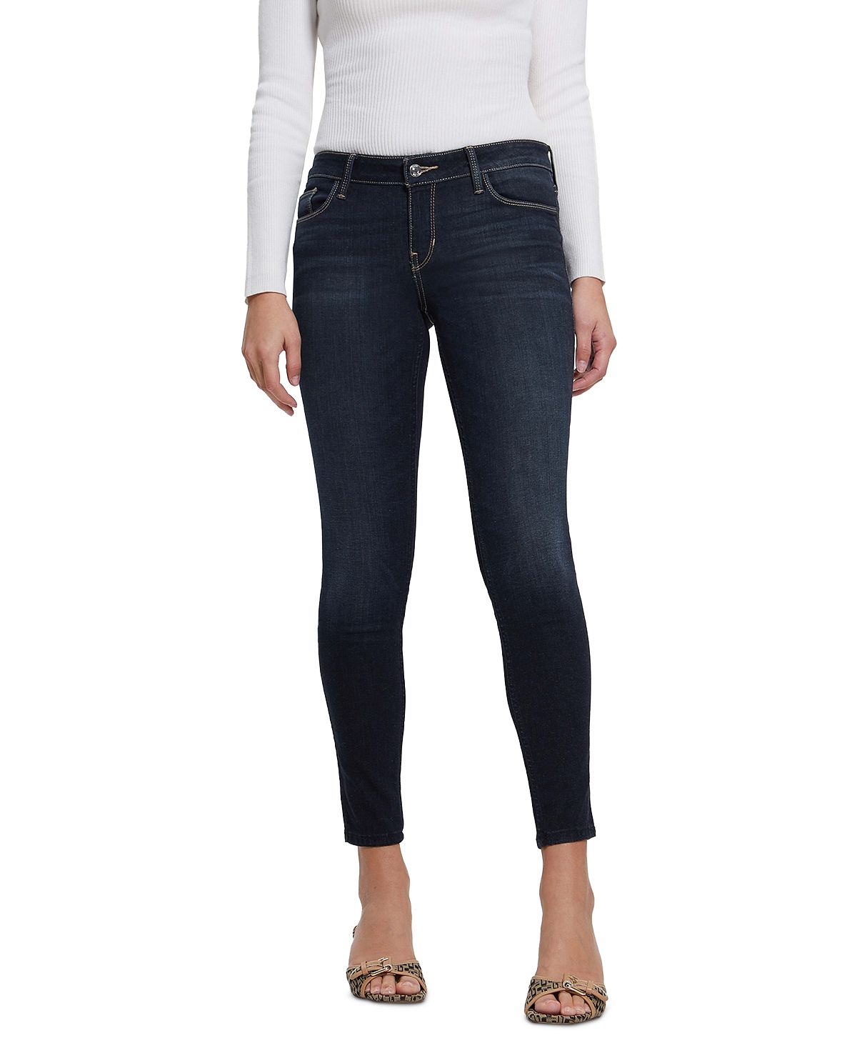 GUESS Women's Low-Rise Power Skinny Jeans view 1 — MAYCSS fashion products