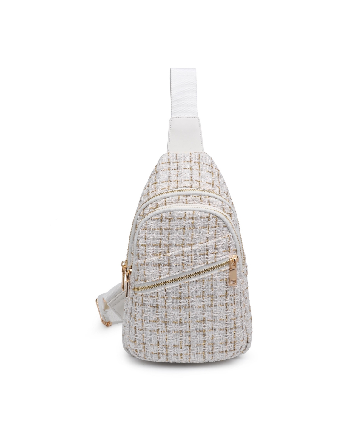 Urban Expressions Zephyr Tweed Sling In Ivory Gold