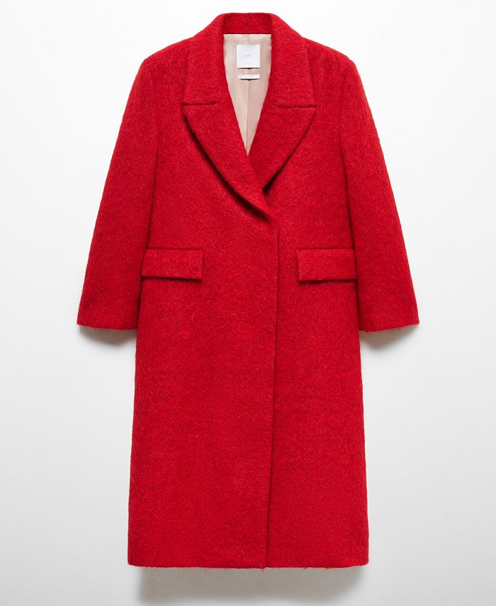 MANGO Women's Lapels Detail Long Coat Macy's