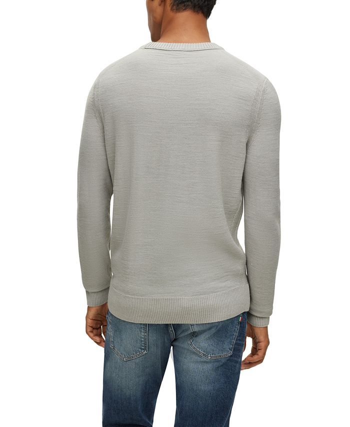 Hugo Boss Men's Embroidered Logo Regular-Fit Sweater - Macy's