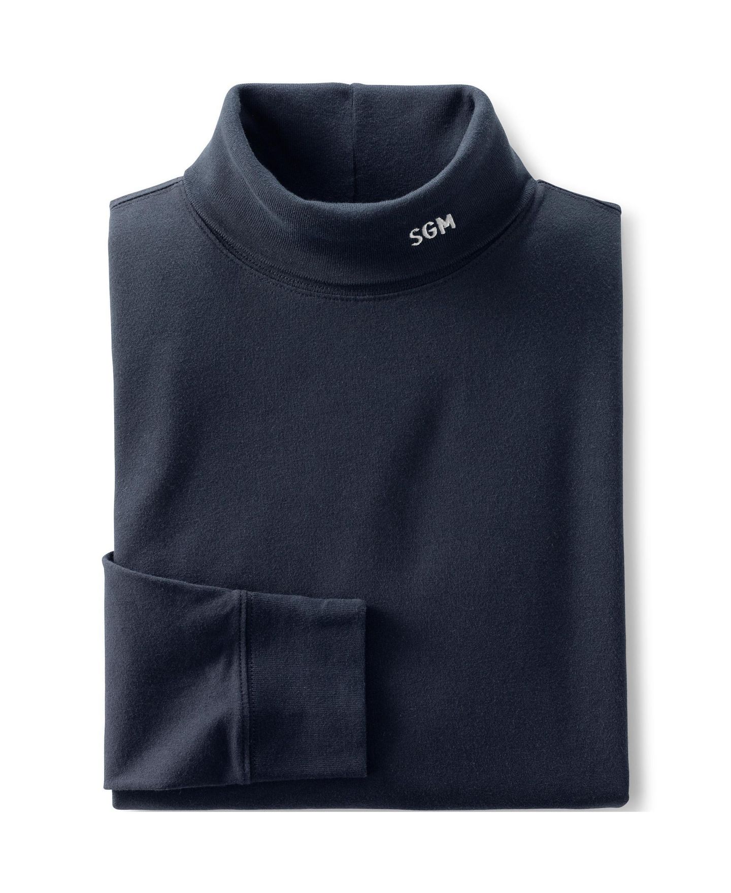 Мужской топ Lands' End Big & Tall Super-T Turtleneck, цвет: Чёрный — фото 3