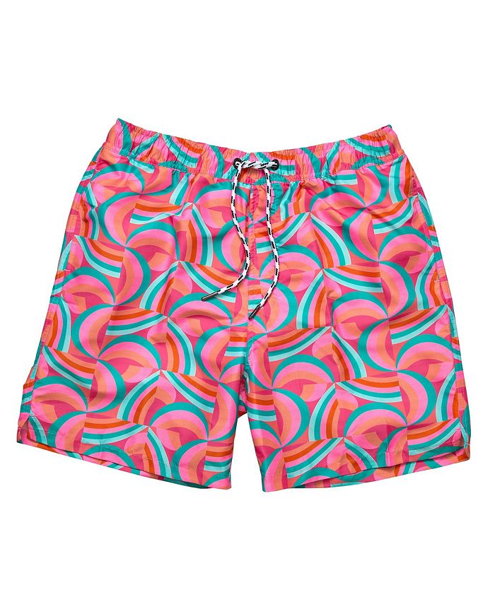 Snapper Rock Men's Geo Melon Sustainable Swim Short - Macy's