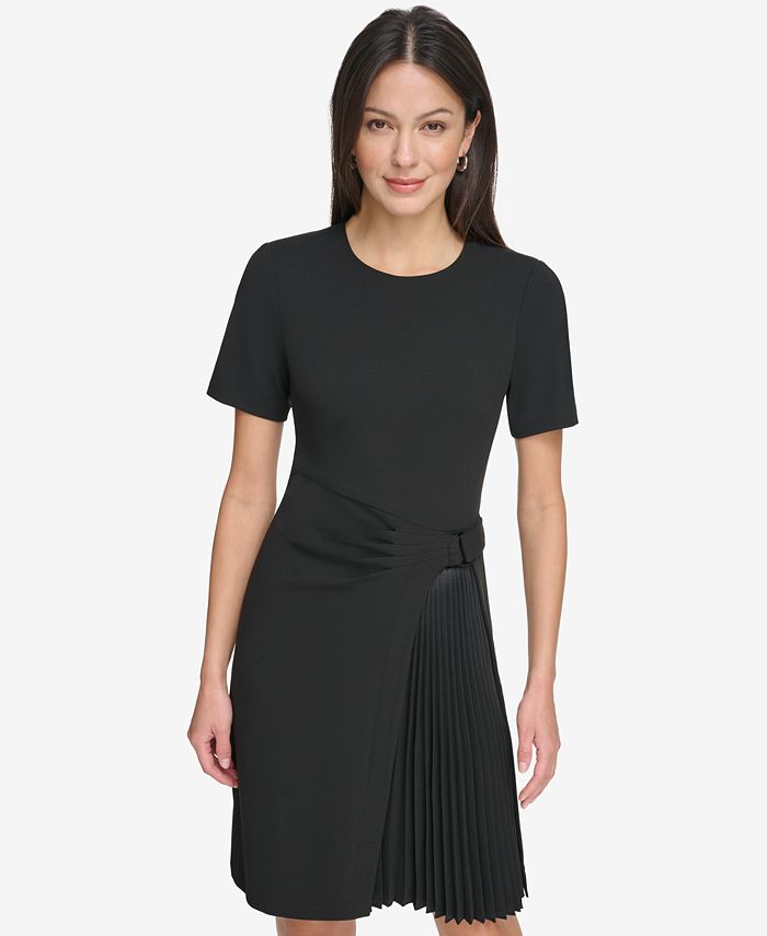Robe Zara Femme Blanc Coton Perles Et Ceinture Manches Plissées Taille S Neuve Avec étiquettes | Robe Cocktail été