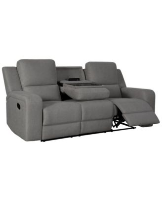 Maggie 90" Fabric with Console Manual Reclining Sofa