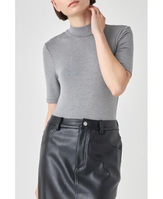 Women's Soft Mock Neck Bodysuit