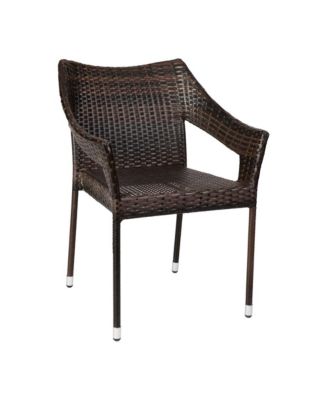 Embry All-Weather PE Rattan, Steel Frame Indoor/Outdoor Stacking Patio Dining Chairs