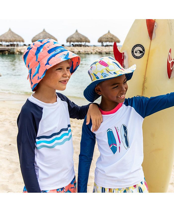 Snapper Rock Wave Stripe LS Rash Top - Macy's
