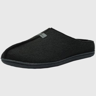 Mens Felt Faux Wool Clog Slippers Comfortable Cushion House Shoes