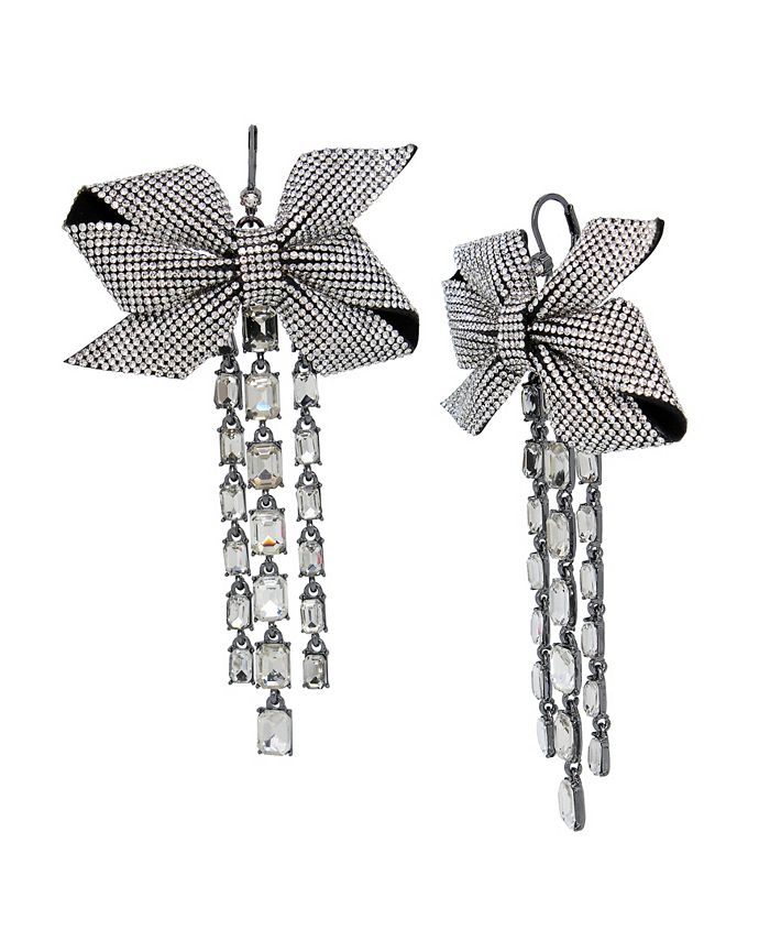Betsey Johnson Orecchini A Goccia Con Teschio E Pavé – Dark Shadows, Glamour E Rock