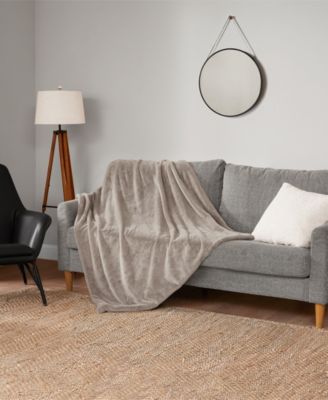 Solid Mink Faux Fur Throw, 50" x 70"