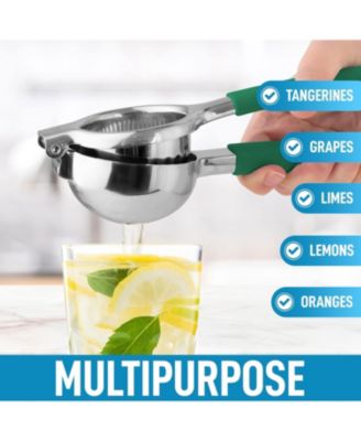 Stainless Steel Lemon Squeezer – Heavy Duty, Solid Metal Bowl, Easy to Use