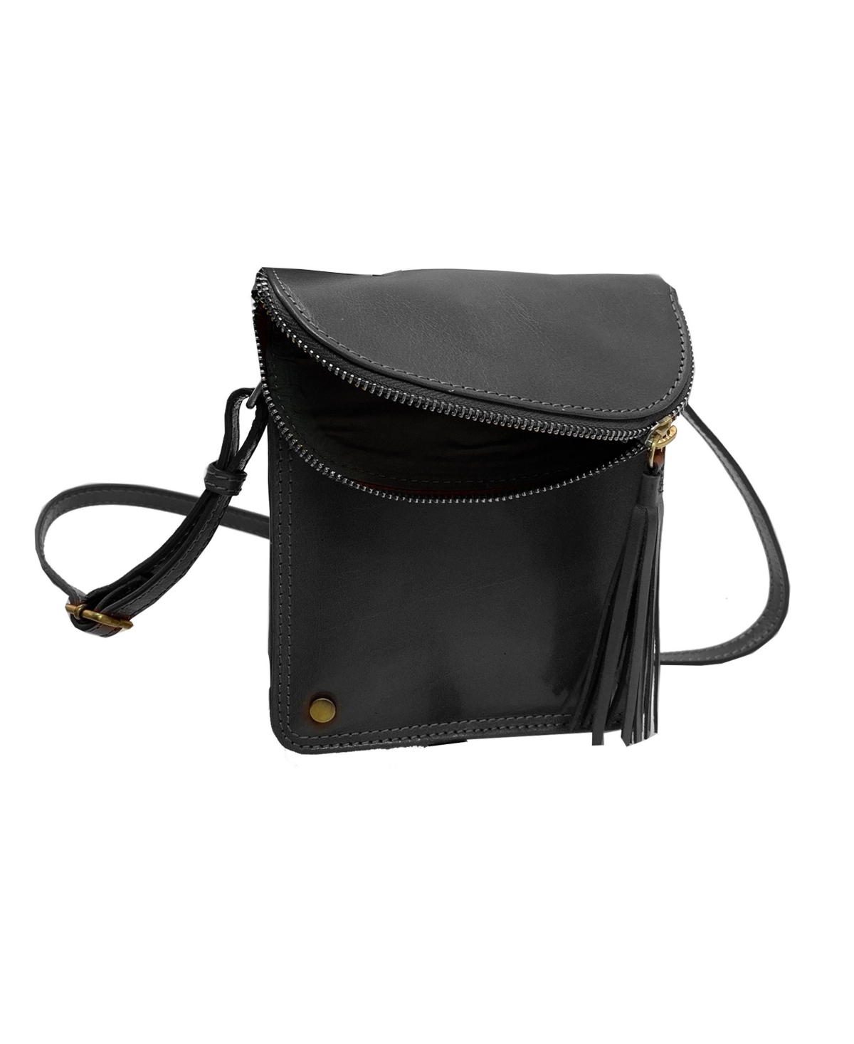 Hadaki Mobile Leather Xbody Bag In Black