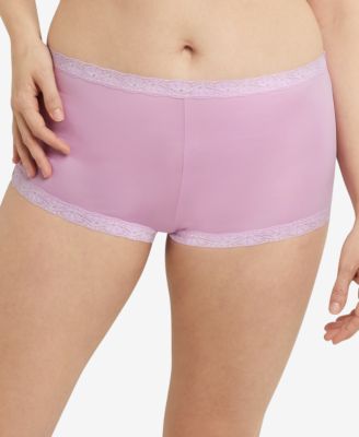 Lace Trim Microfiber Boyshort Underwear 40760