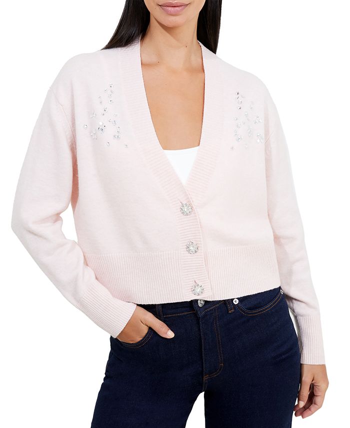 French Connection Women s Embellished Button Front Cardigan Macy s