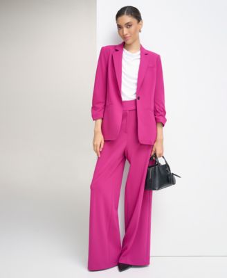 Macy's pink blazer hotsell