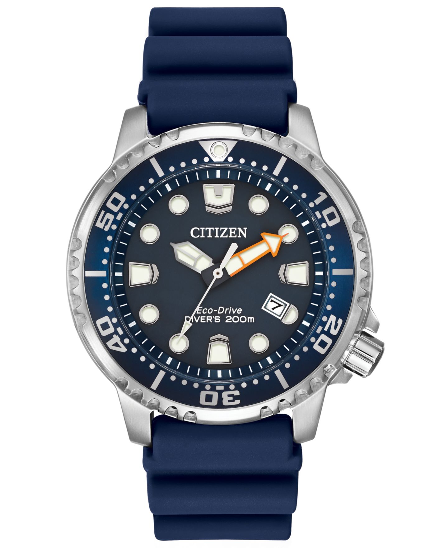 Мужские часы Citizen Eco-Drive Promaster Diver Blue Strap Watch 42mm BN0151-09L — фото 1