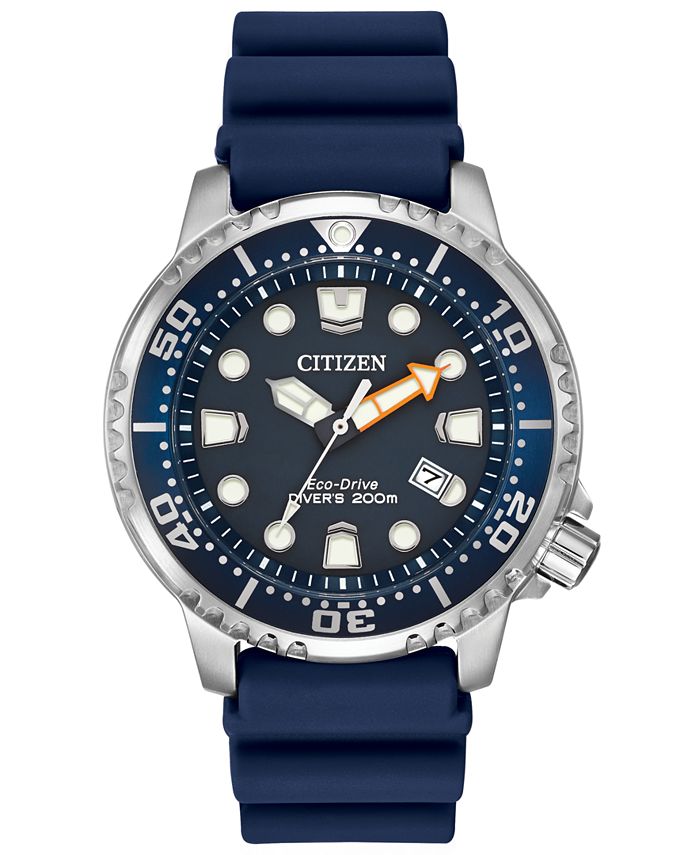 Citizen - Men's Eco-Drive Promaster Diver Blue Strap Watch 42mm BN0151-09L