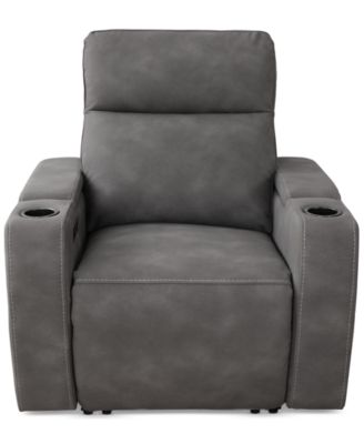 Greymel 37" Zero Gravity Fabric Chair with Power Headrest, Created for Macy's