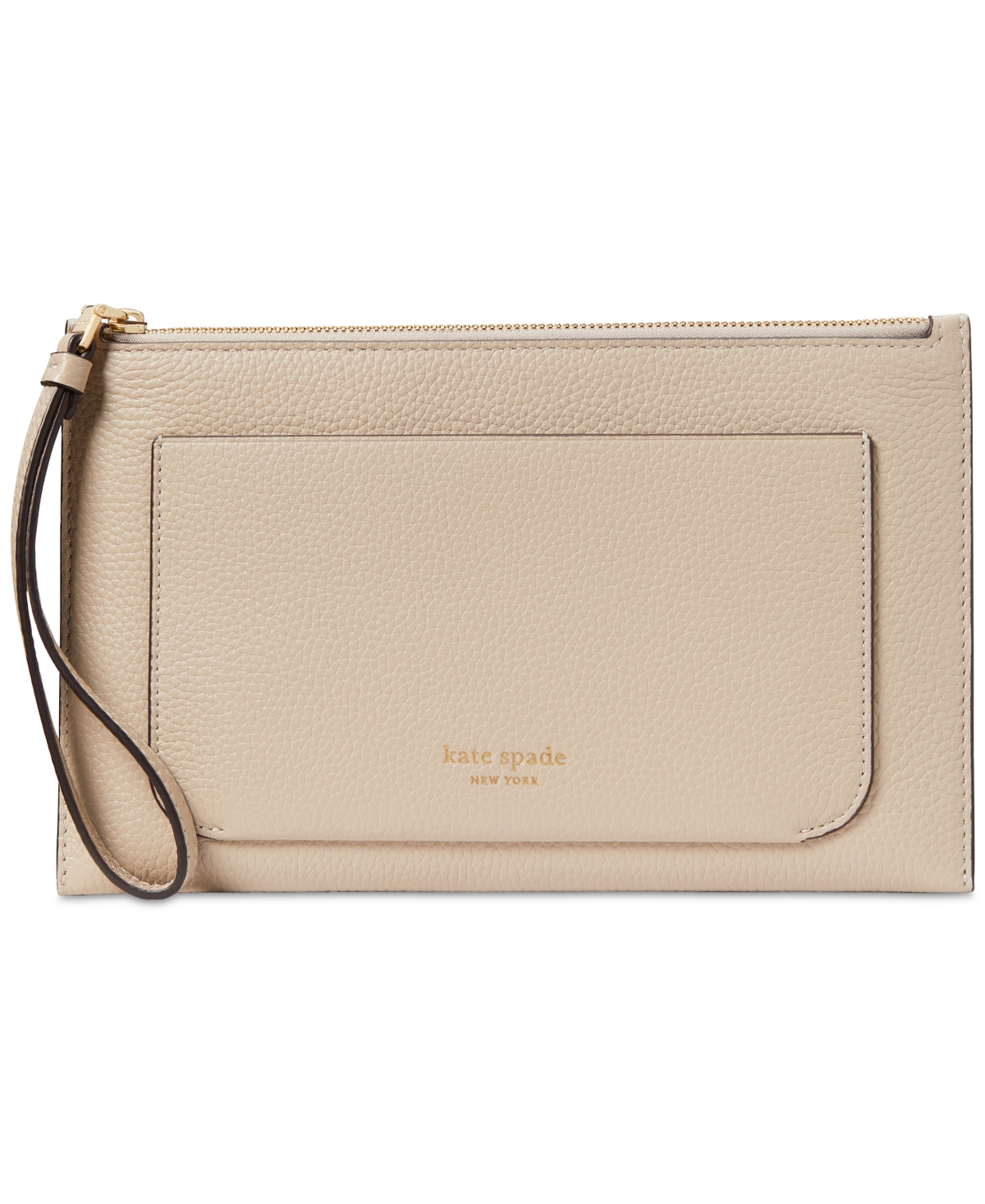 Kate Spade Ava Pebbled Leather Small Wristlet In Earthenware