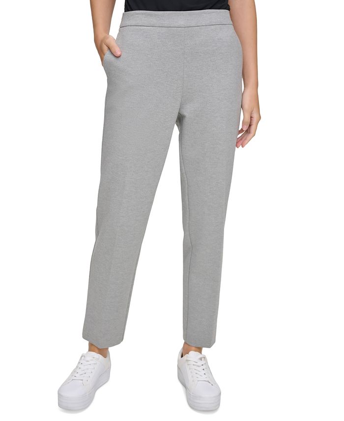 Calvin Klein Women's Relaxed Fit Elastic-Waist Pull-On Jogging Pants -  Macy's