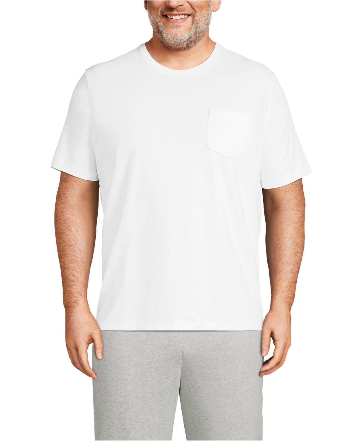 Men's Tall Super-t Short Sleeve T-Shirt with Pocket - White