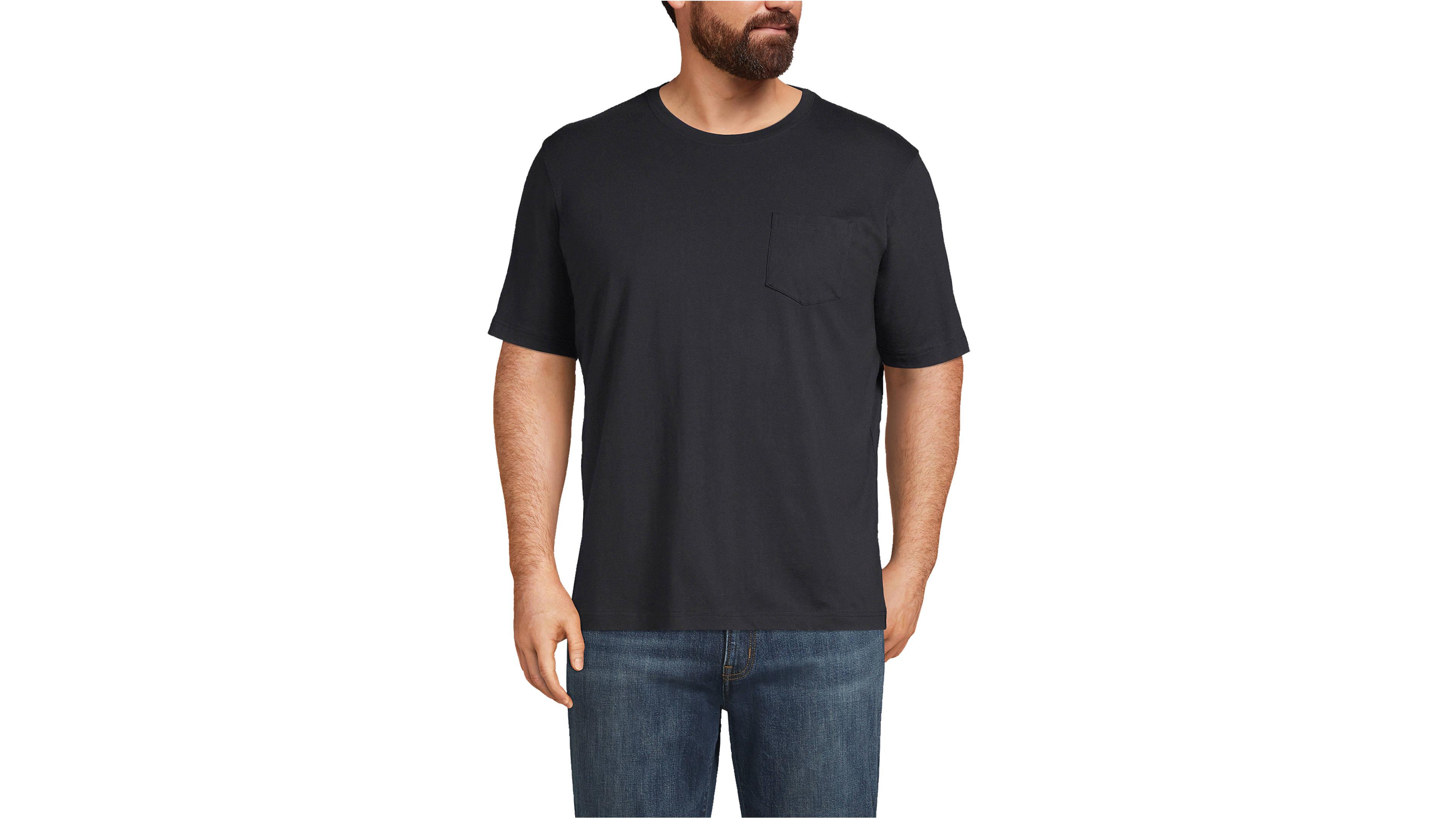Lands' End Men's Tall Super-t Short Sleeve T-Shirt with Pocket