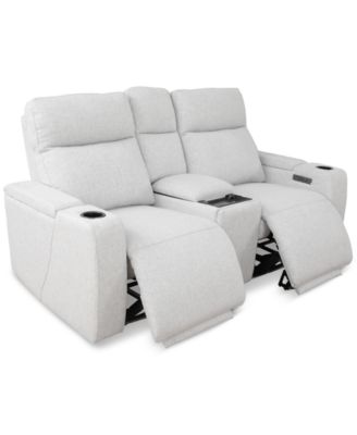 Greymel 74" Zero Gravity Fabric Loveseat with Console and Power Headrests