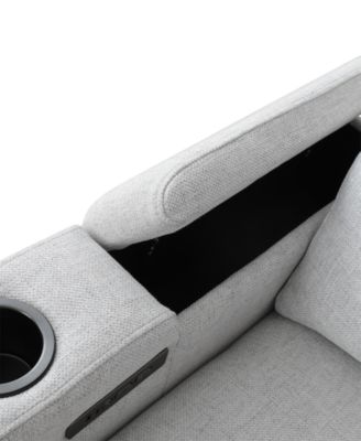 Greymel 84"  Zero Gravity Fabric Sofa with Power Headrests, Created for Macy's