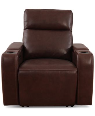 Greymel 37" Zero Gravity Leather Chair with Power Headrest, Created for Macy's
