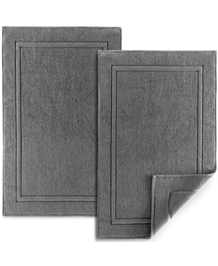 Alibi Soft & Absorbent Luxury Cotton Bath Mat 24" x 17" - 2 Pack
