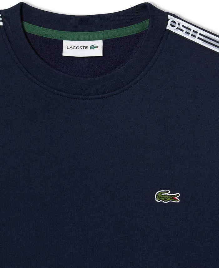 Lacoste Men's Logo-Tape Crewneck Sweatshirt - Macy's