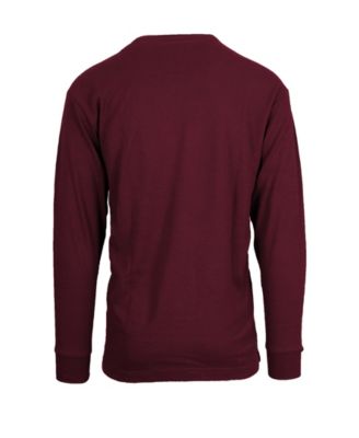 Men's Oversized Waffle-Knit Thermal Henley Shirt