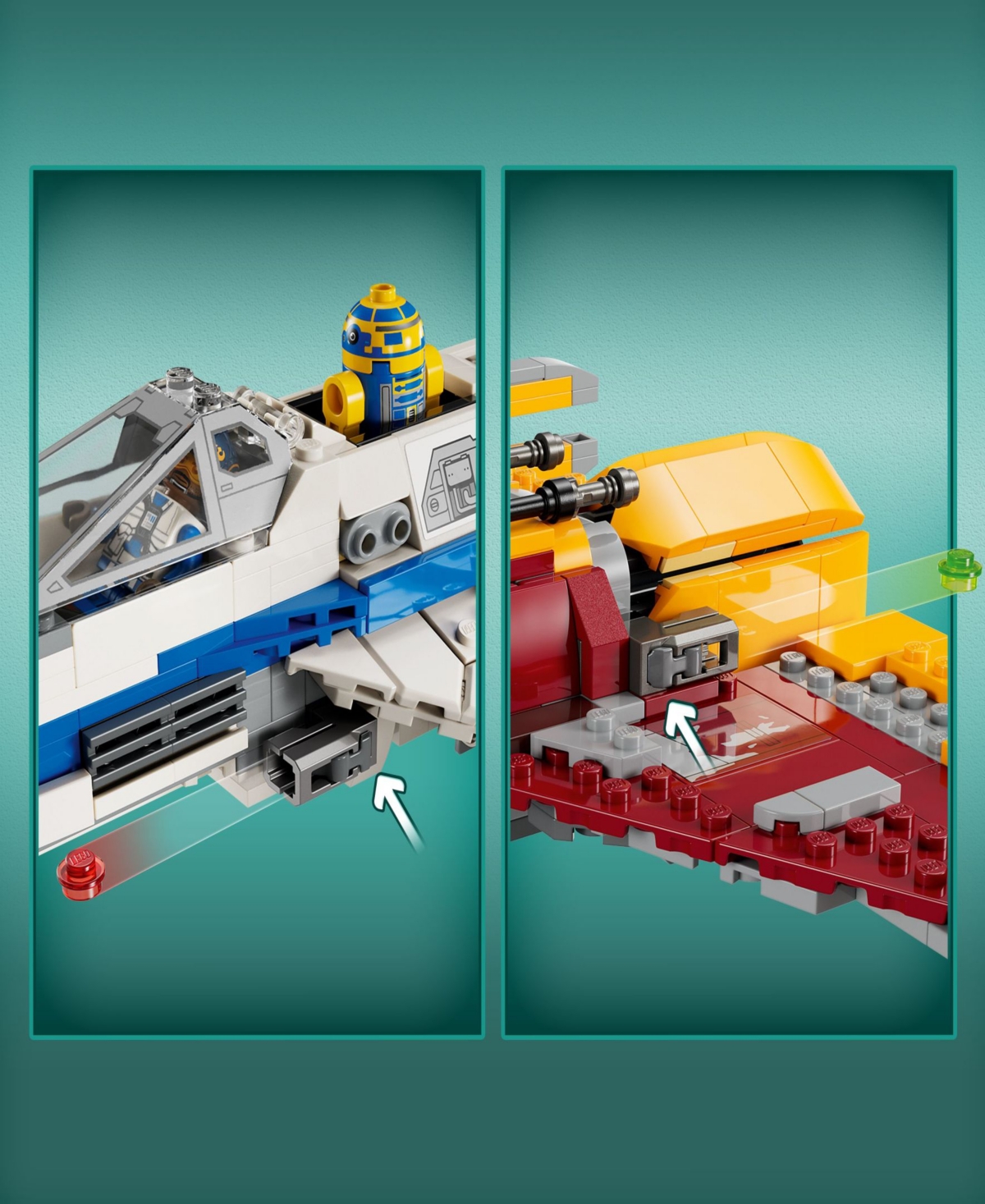 Shop Lego Star Wars 75364 New Republic E-wing Vs. Shin Hati's Starfighter Toy Building Set In Multicolor