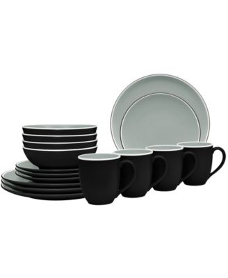 ColorTrio Coupe 16 Piece Dinnerware Set, Service for 4