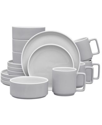 ColorTrio Stax 16 Piece Dinnerware Set, Service for 4