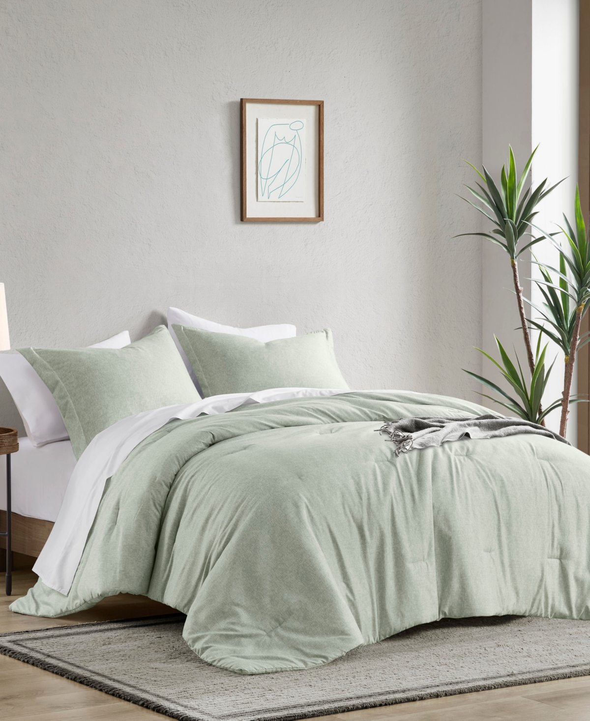 510 Design Camden Chambray Print 3-pc. Comforter Set, Full/queen In Sage Green