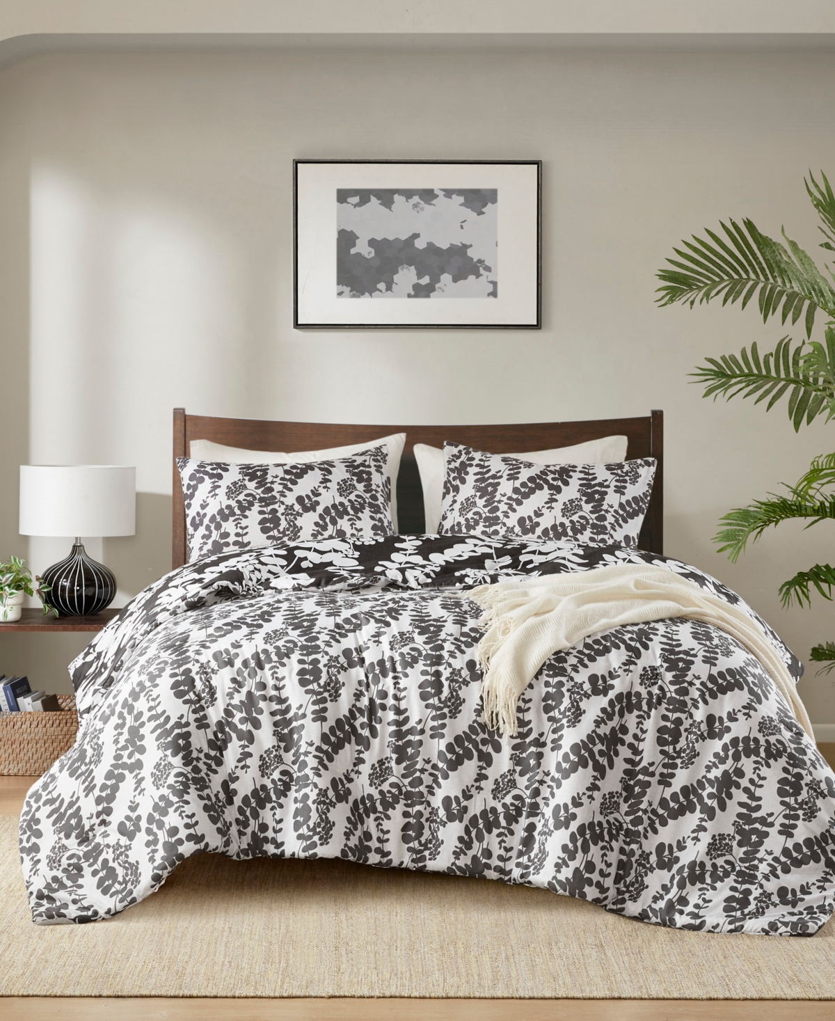 Closeout! 510 Design Aria Floral Print Reversible 3-Pc. Comforter Set,