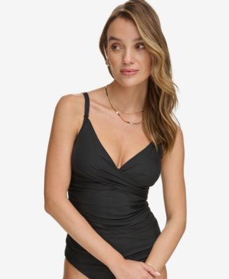 DKNY - Women's Twist-Front Tankini Top