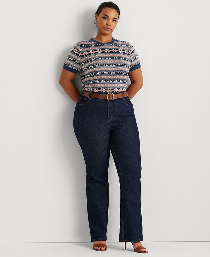 Lauren Ralph Lauren Plus Size Short-Sleeve Sweater - Macy's