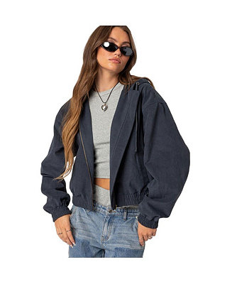 Edikted Women's Milly oversized cropped jacket - Macy's