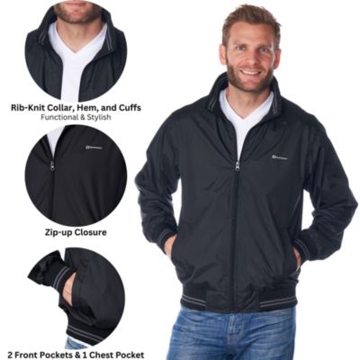 Men's Lightweight Bomber Jacket Casual Windbreaker Varsity Coat