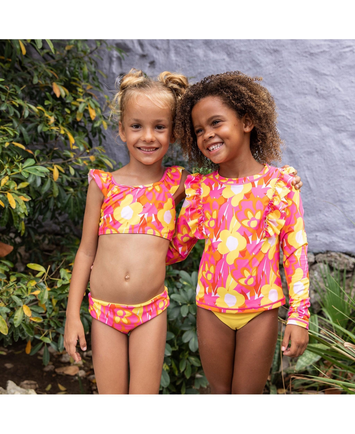 Toddler, Child Girls Pop of Sunshine Frill Crop Bikini