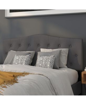 Queen size Foam Arched Queen Button Tufted Upholstered Headboard