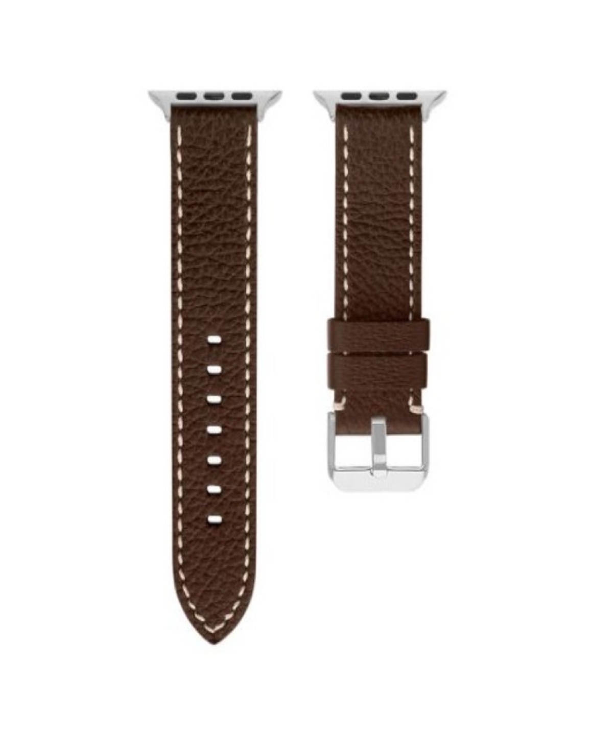 American Exchange Men's Brown Polyurethane Leather Strap Compatible For 42mm, 44mm Apple Watch