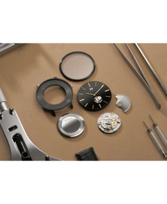 Men's Legacy Slim Automatic Black Leather Watch 42mm