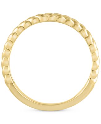 Diagonally Textured Double Row Wedding Band in 14k Gold