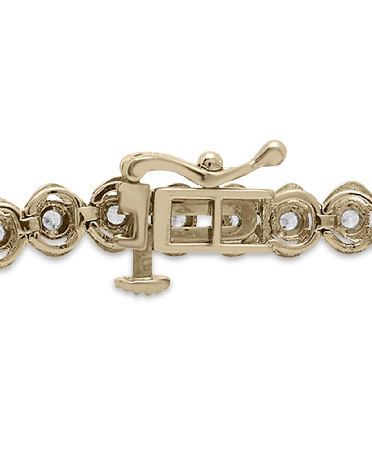 Shop Macy's Diamond Link Tennis Bracelet (1/2 Ct. T.w.) In 10k Gold, Created For  In Yellow Gold